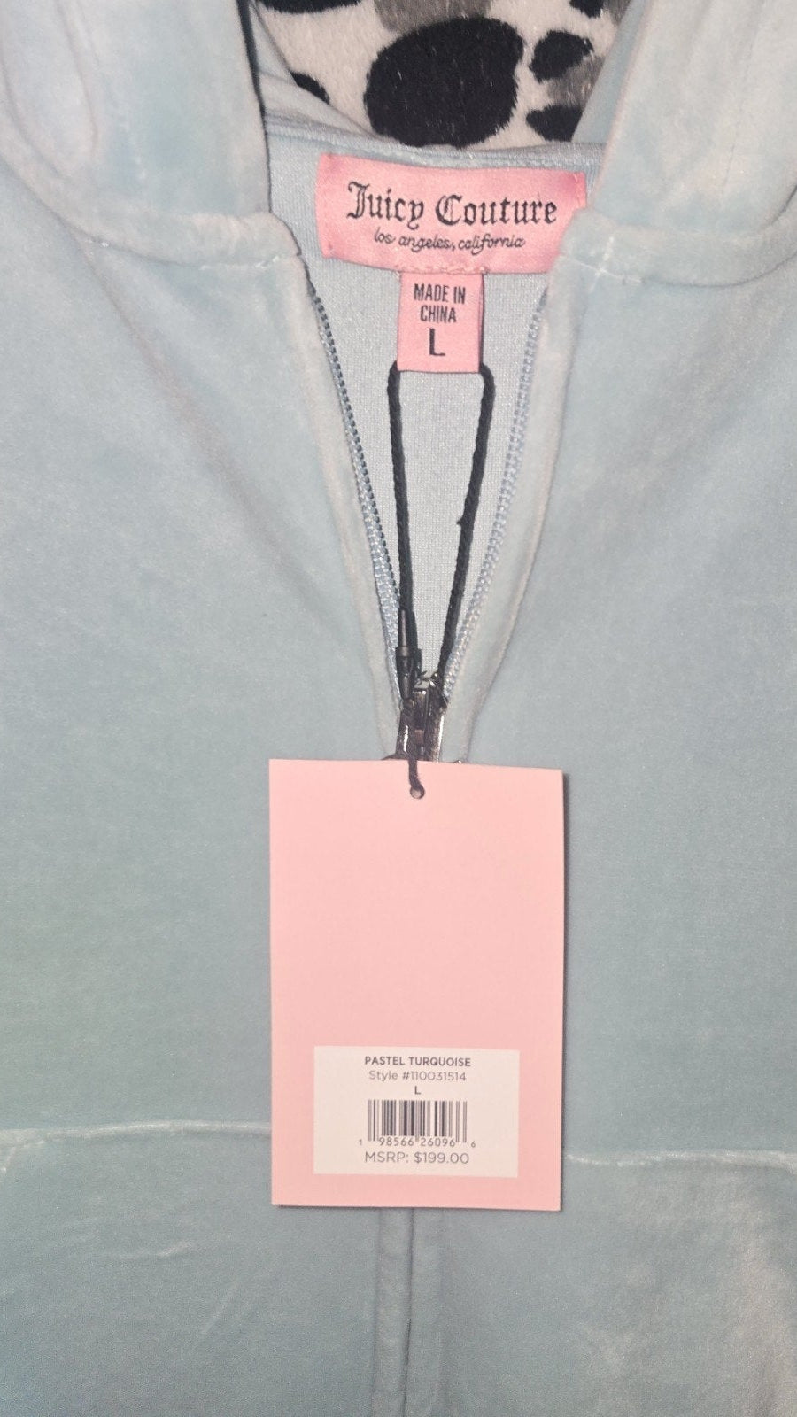 Juicy Couture OG Bling Tracksuit Set – Pastel Turquoise, Size Large (Rare NWT) 💎
