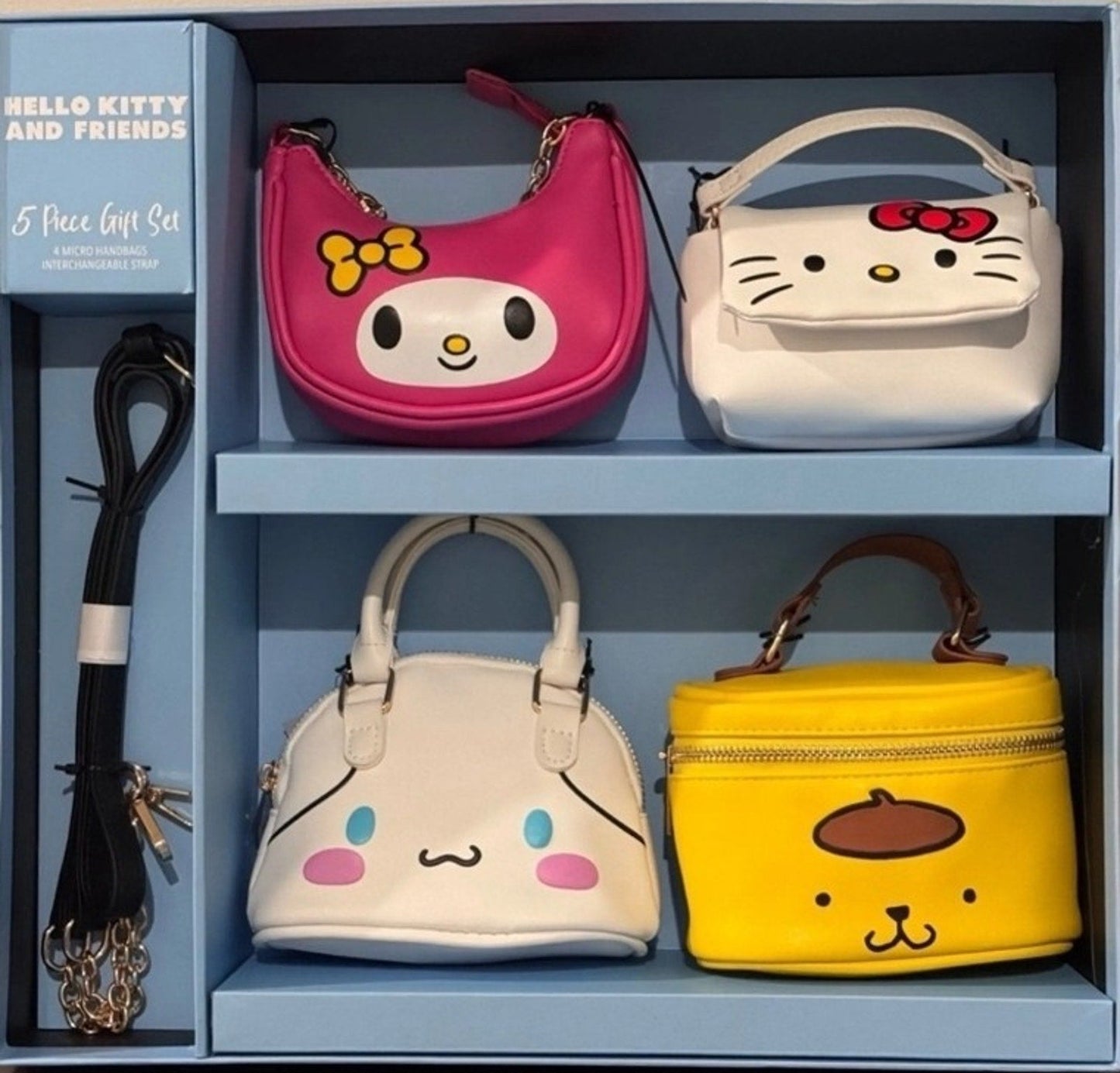 Hello Kitty and Friends 5‑Piece Mini Purse Set with Adjustable Strap – Viral NWT 🎀