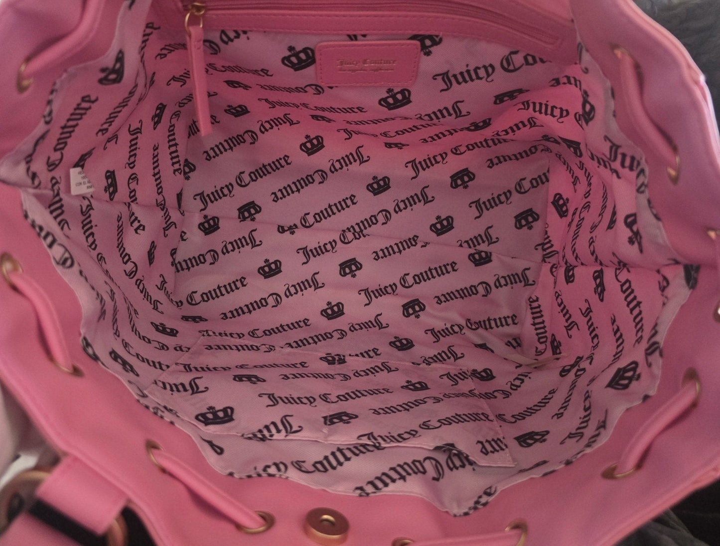 Juicy Couture Juicy Tale Daydreamer Tote Cherry Blossom Large Velour Y2K Fairy Shoulder Bag NWT