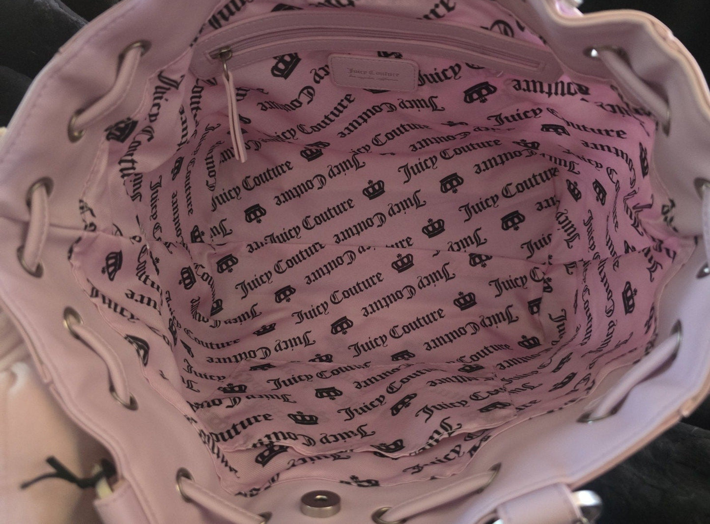 Juicy Couture Juicy Tale Daydreamer Tote Lilac Mist Large Velour Y2K Shoulder Bag NWT