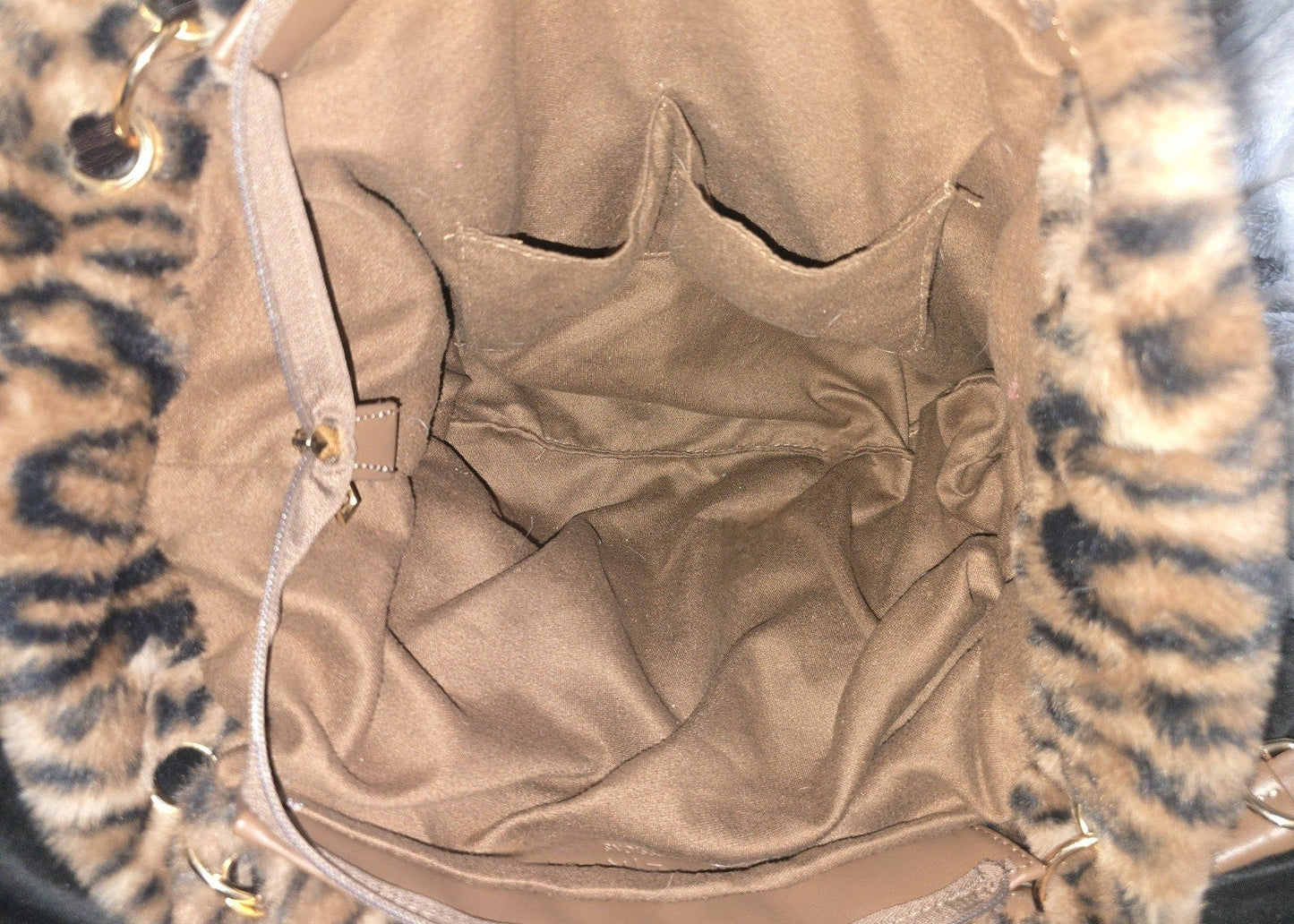 Expressions NYC Leopard Faux Fur Tote Bag – Luxury Vegan Handbag