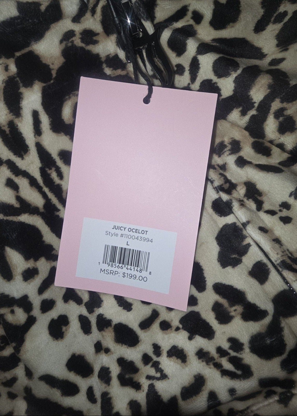 Juicy Couture OG Bling Velour Tracksuit Set – Juicy Ocelot, Size Large (NWT) 🐆