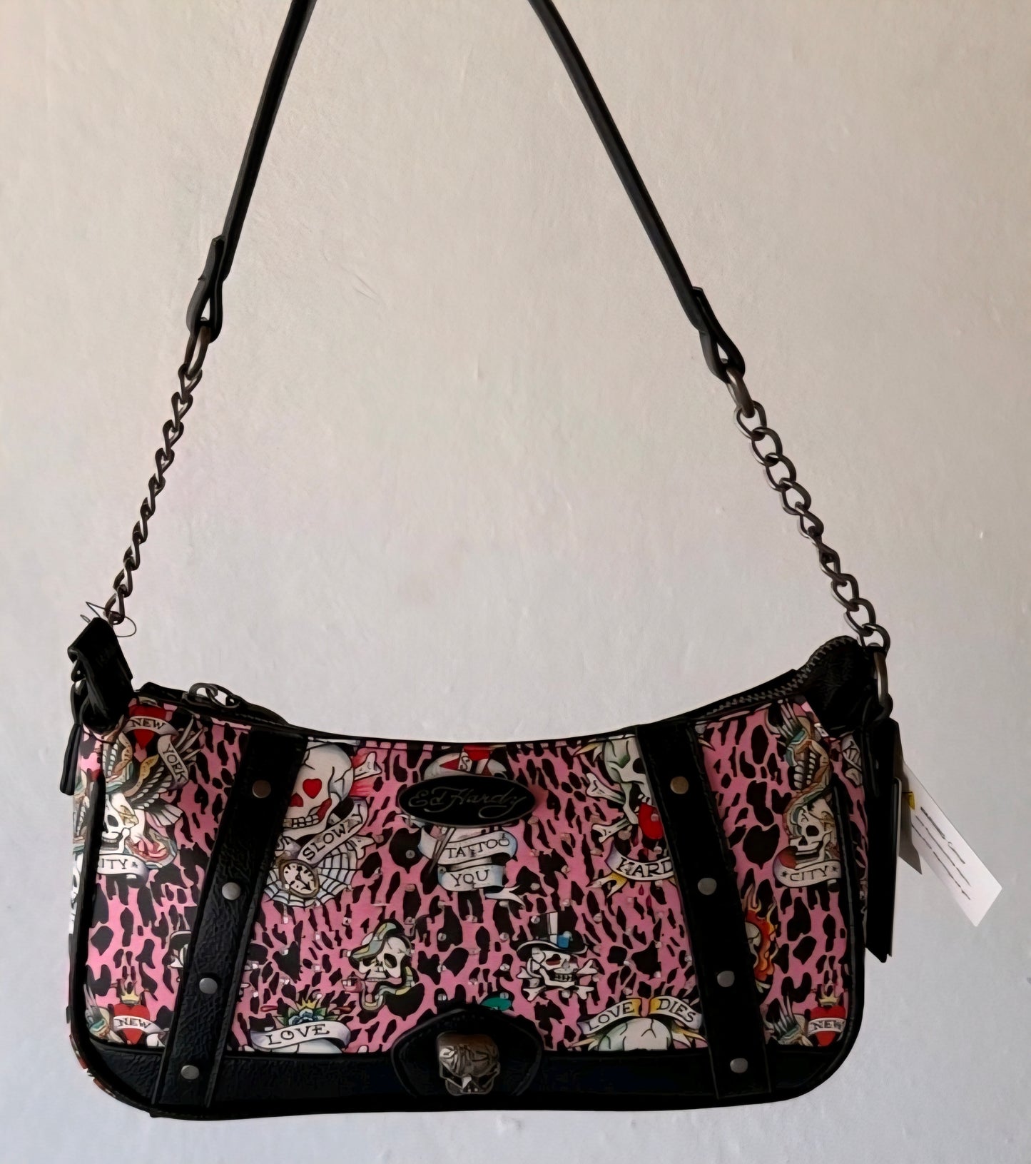 Ed Hardy Pink Spot Shoulder Bag