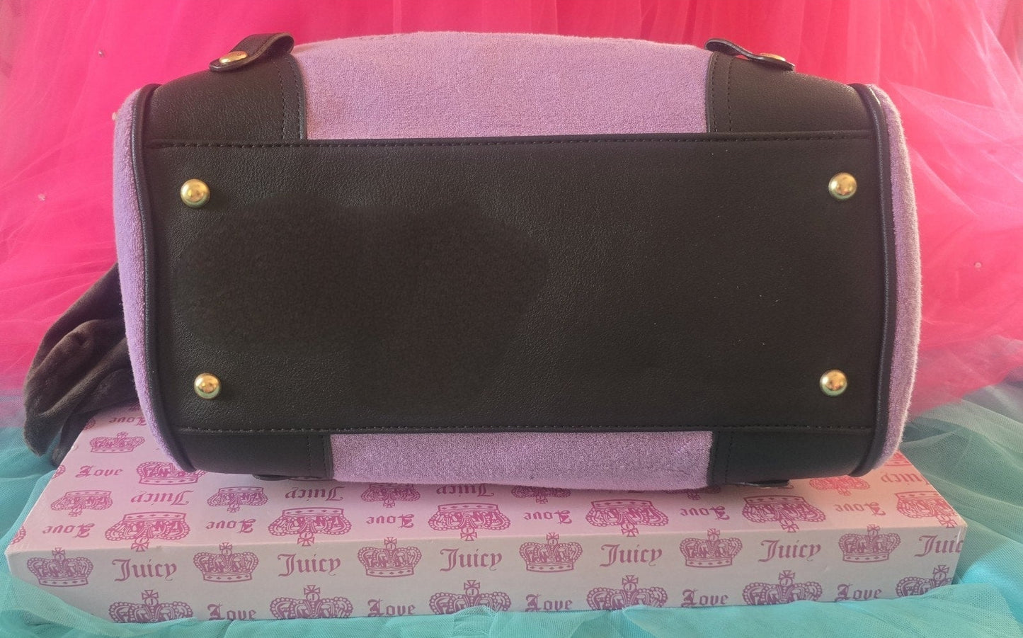Juicy Couture Lover's Club Daydreamer Tote – Violet Tulle & Chocolate 💜