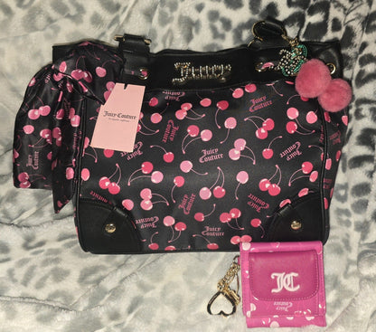 Juicy Couture Cherry Daydreamer Tote & Pink Cherry Wallet Set – Viral Rare (NWT) 🍒