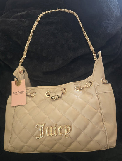 Juicy Couture Fashion Icon Bucket Bag Sandstone Beige NWT Viral Limited Edition