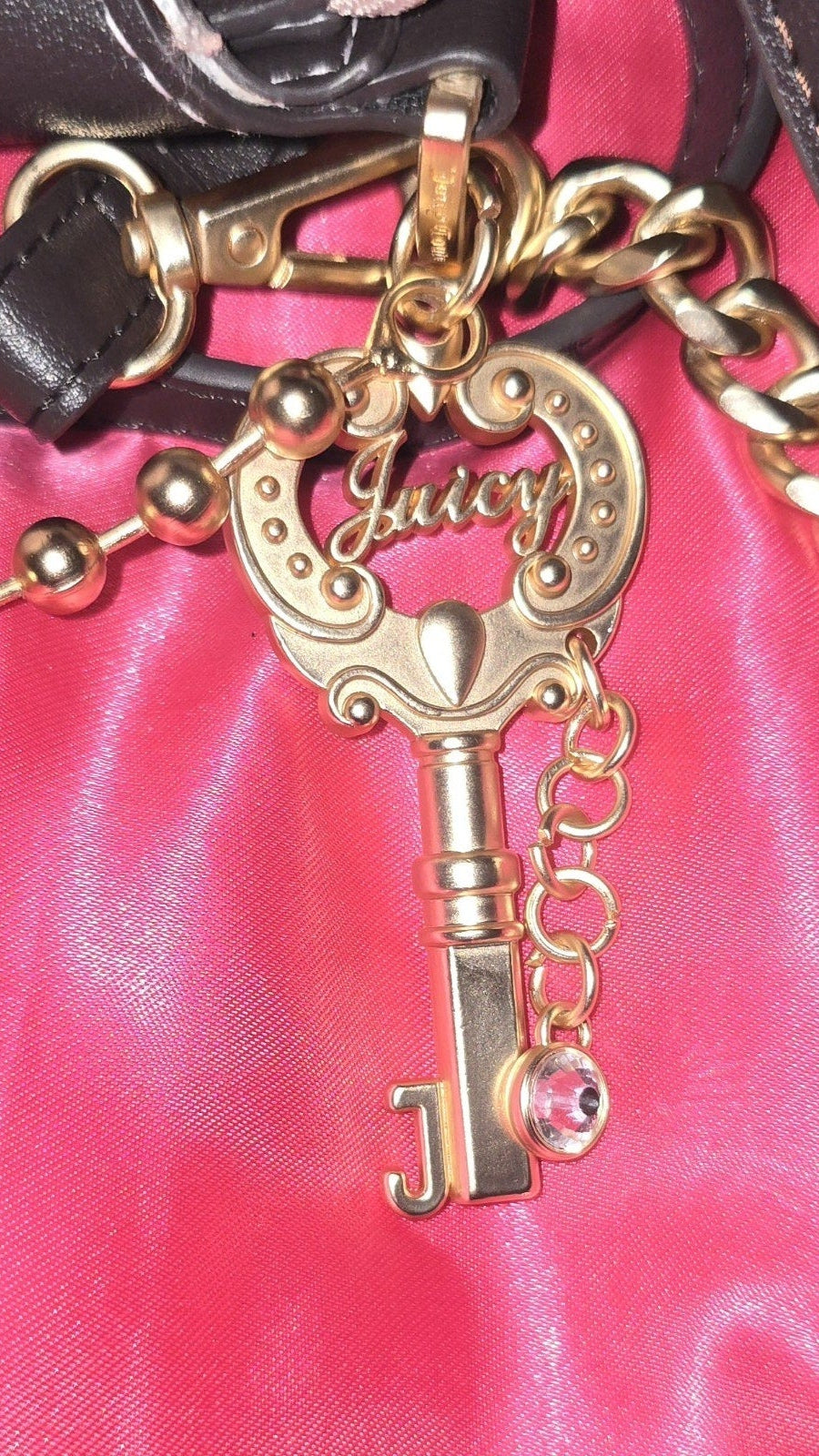 Juicy Couture Key To Juicy Shoulder Bag – Dusty Blush (Removable Crossbody Strap) 🌸