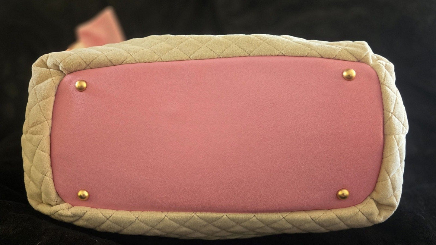 Juicy Couture Juicy Tale Bowler Bag Sandstone & Pink New Viral Limited Edition