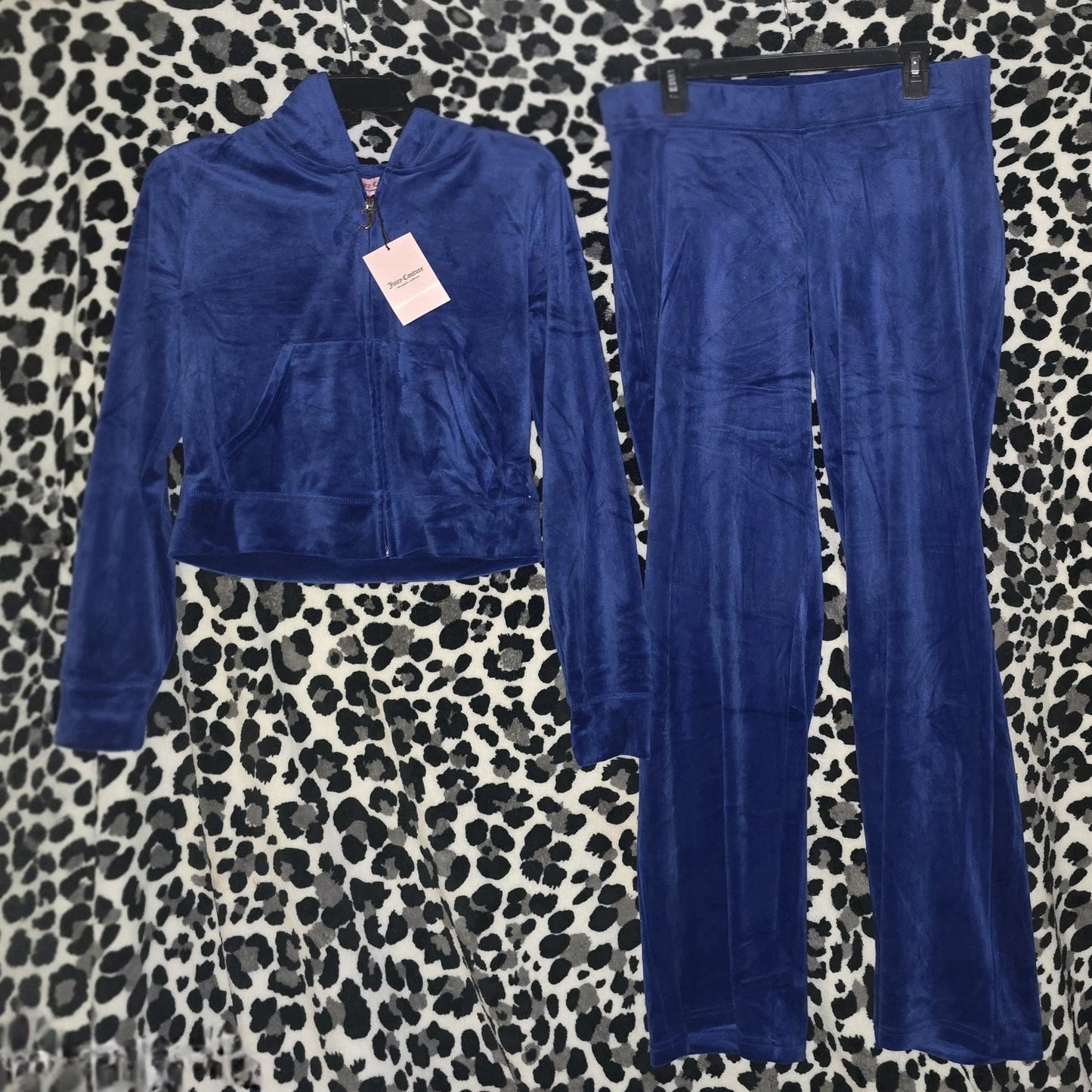 Juicy Couture OG Bling Velour Tracksuit Set – Blue Mascot, Size Large (Rare, NWT)💙
