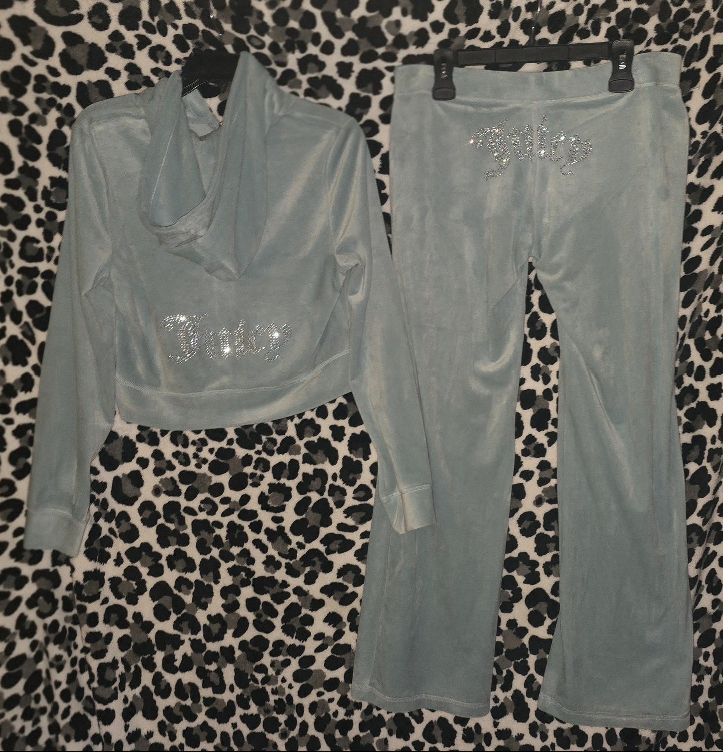 Juicy Couture OG Bling Tracksuit Set – Pastel Turquoise, Size Large (Rare NWT) 💎