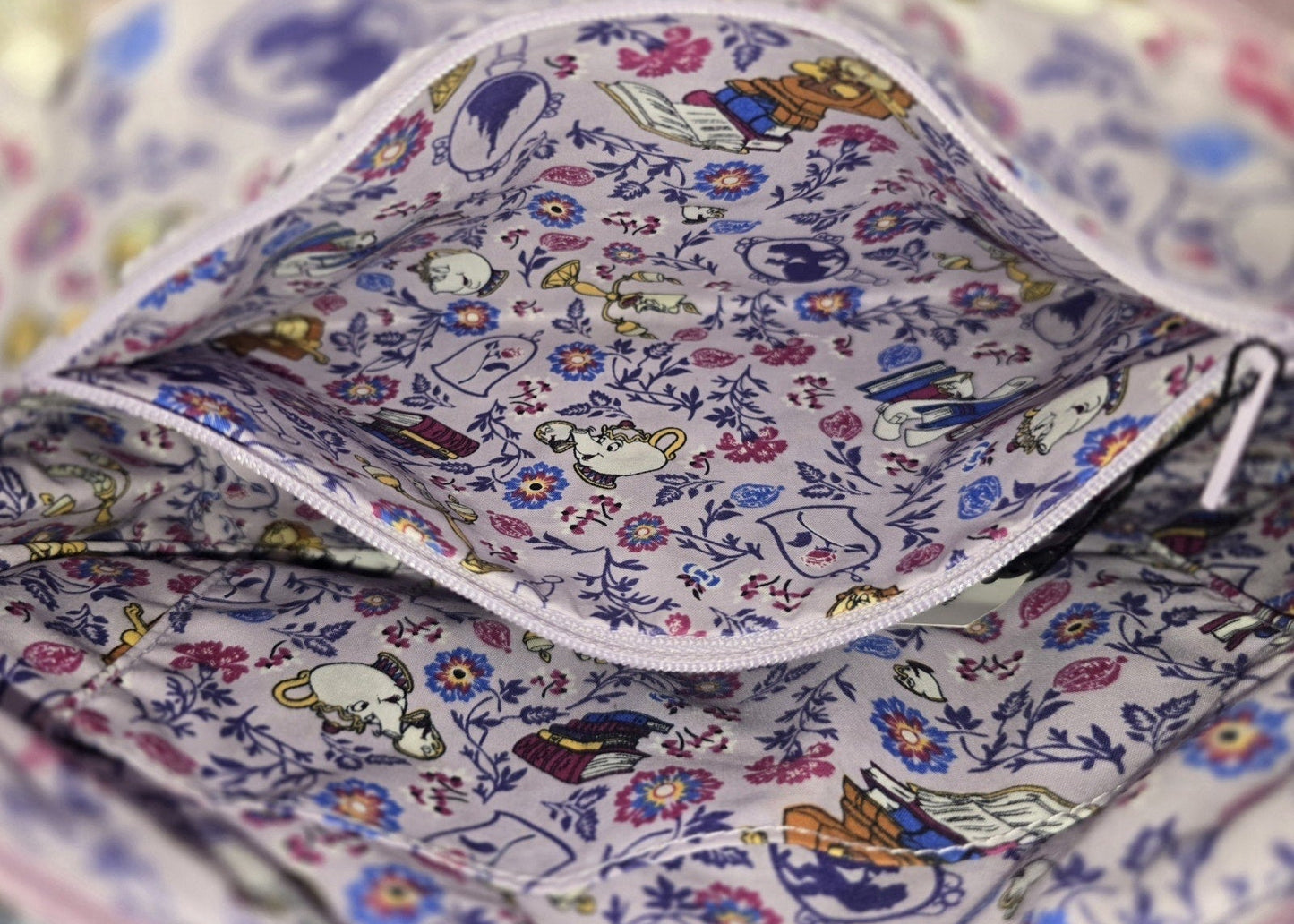 Vera Bradley Disney's Beauty & the Beast Floral Embroidered Quilted Shoulder Bag