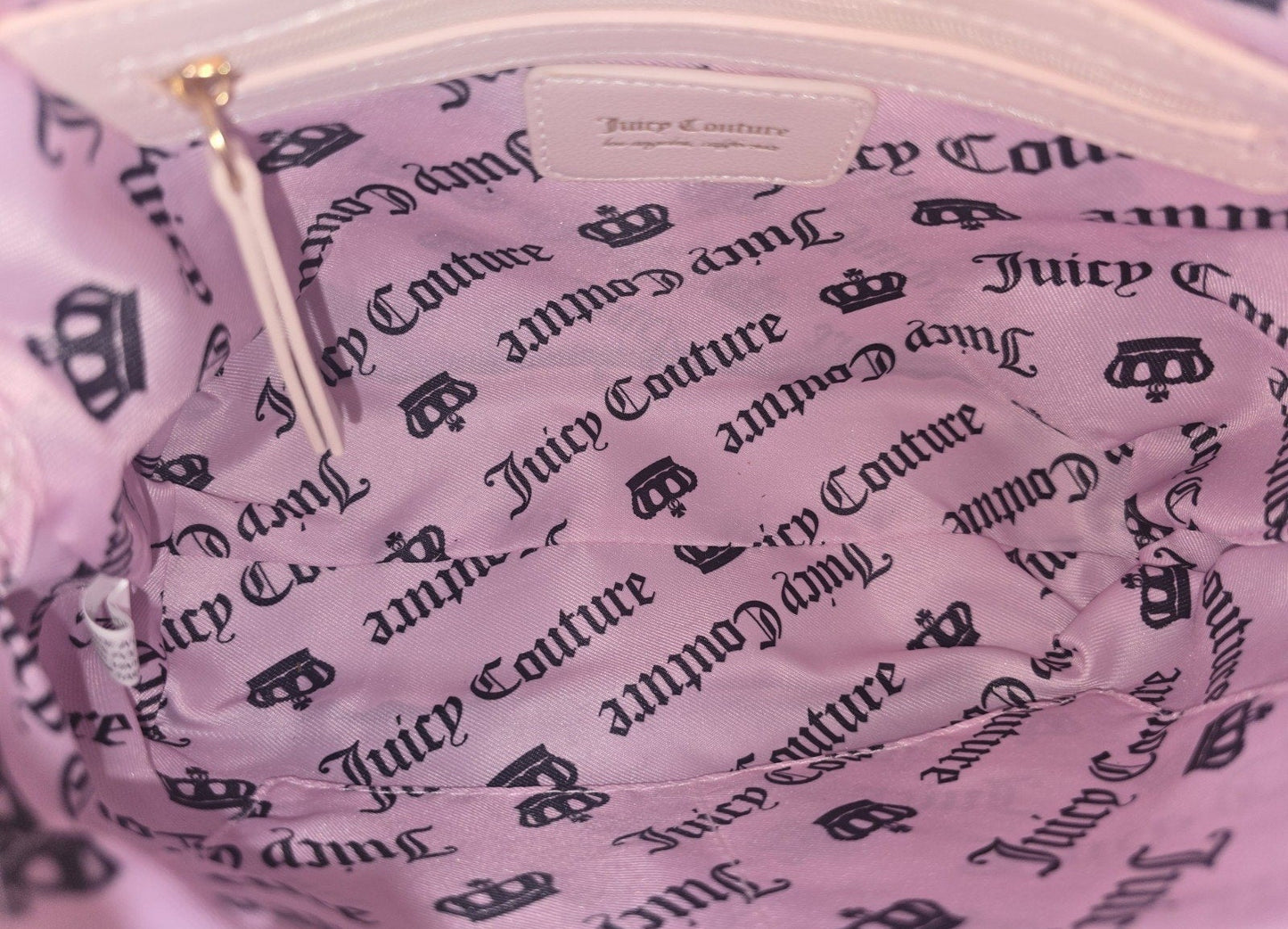 Juicy Couture Juicy Tale Crossbody Bag Black Liquorice Medium Velour Y2K Semi‑Circle Shoulder Bag NWT
