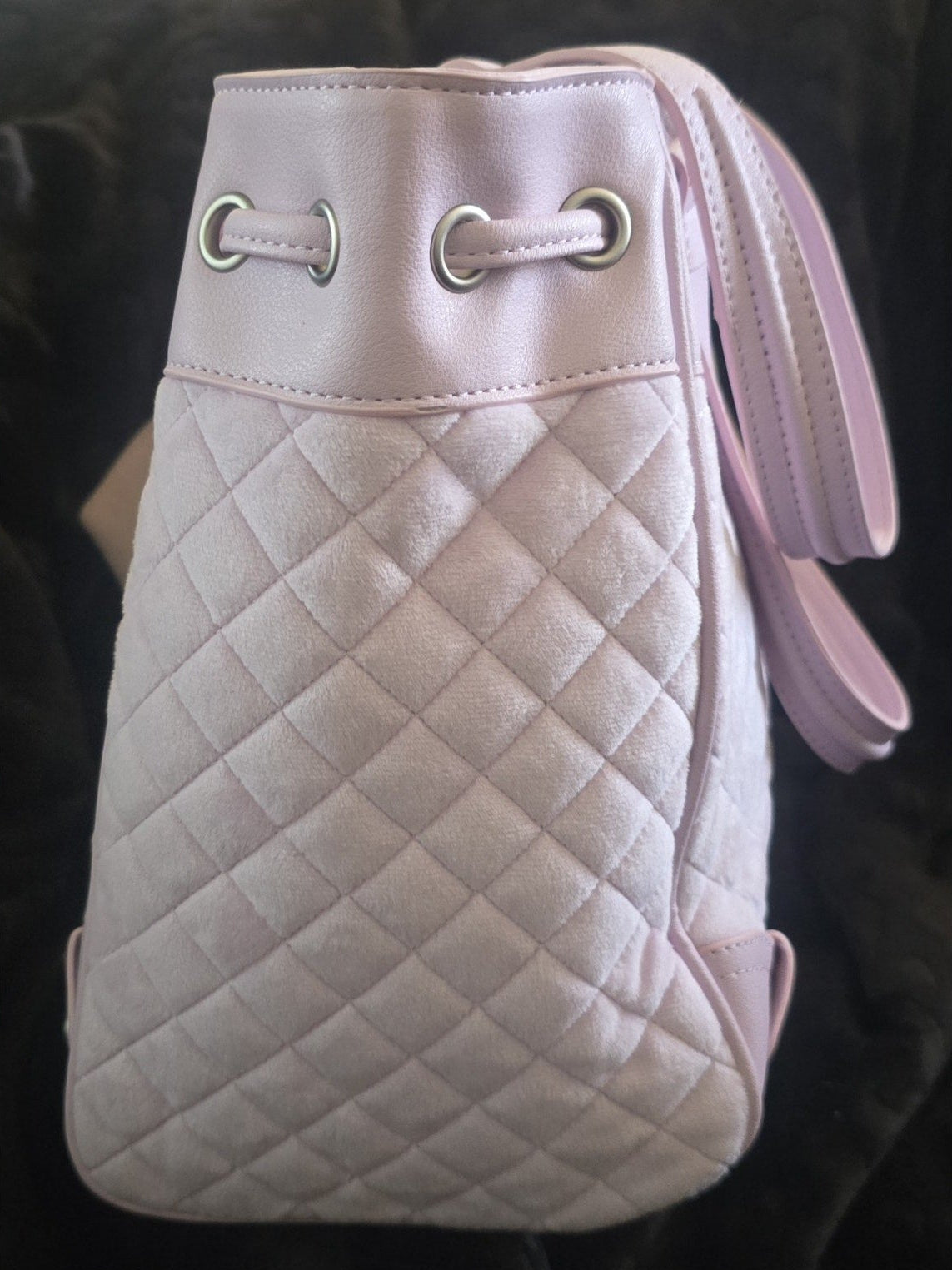 Juicy Couture Juicy Tale Daydreamer Tote Lilac Mist Large Velour Y2K Shoulder Bag NWT