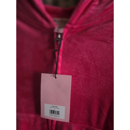 Juicy Couture OG Bling Velour Tracksuit Set In Vixen Pink Size Large NWT