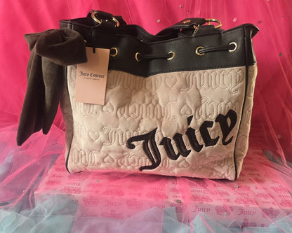 Juicy Couture Vintage Dreams Daydreamer Tote – Dusty Blush & Chocolate 🌸