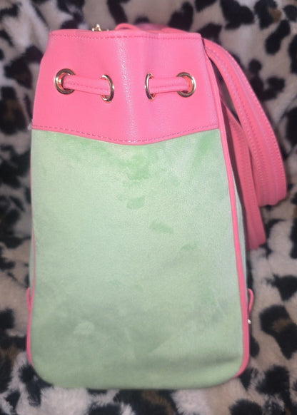 Juicy Couture Classic Scottie Dogs Daydreamer Tote Retro Green Large Velour Y2K Shoulder Bag NWT Viral Rare