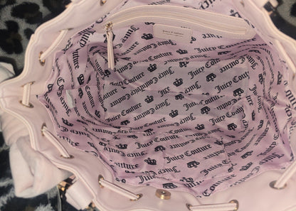 Juicy Couture Classic Scottie Dogs Daydreamer Tote Lilac Mist Large Velour Y2K Shoulder Bag NWT