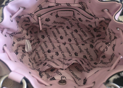 Juicy Couture Classic Juicy Lover Daydreamer Tote Chiffon Pink Large Velour Y2K Shoulder Bag NWT