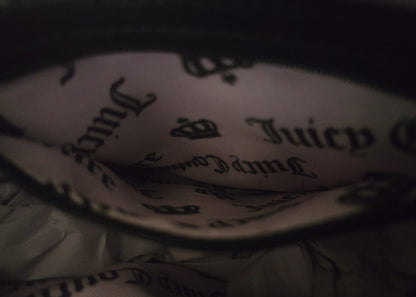 Juicy Couture Haunted Couture Double Zip Leather Crossbody – Black Spider Web 🕸️