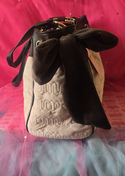 Juicy Couture Vintage Dreams Daydreamer Tote – Dusty Blush & Chocolate 🌸