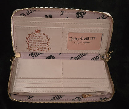 Juicy Couture Juicy Tale Daydreamer Tote & Wallet Set Black Liquorice Large Velour Y2K Shoulder Bag NWT