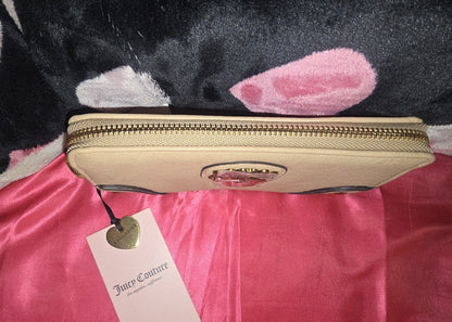 Juicy Couture Pecan Romance Satchel & Matching Wallet – Leather Bow Charm 👜