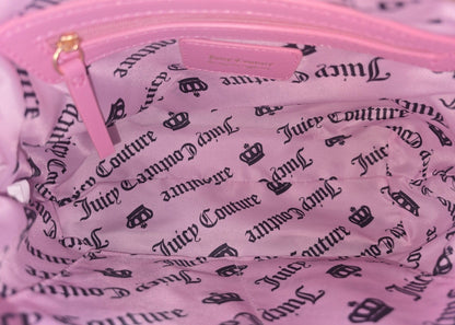 Juicy Couture Juicy Tale Crossbody Bag Retro Green Medium Velour Y2K Pink Handles Shoulder Bag NWT