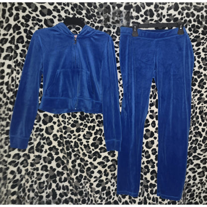 Juicy Couture OG Bling Tracksuit Set – Blue Splash, Size Large (Very Rare, NWT) 💙