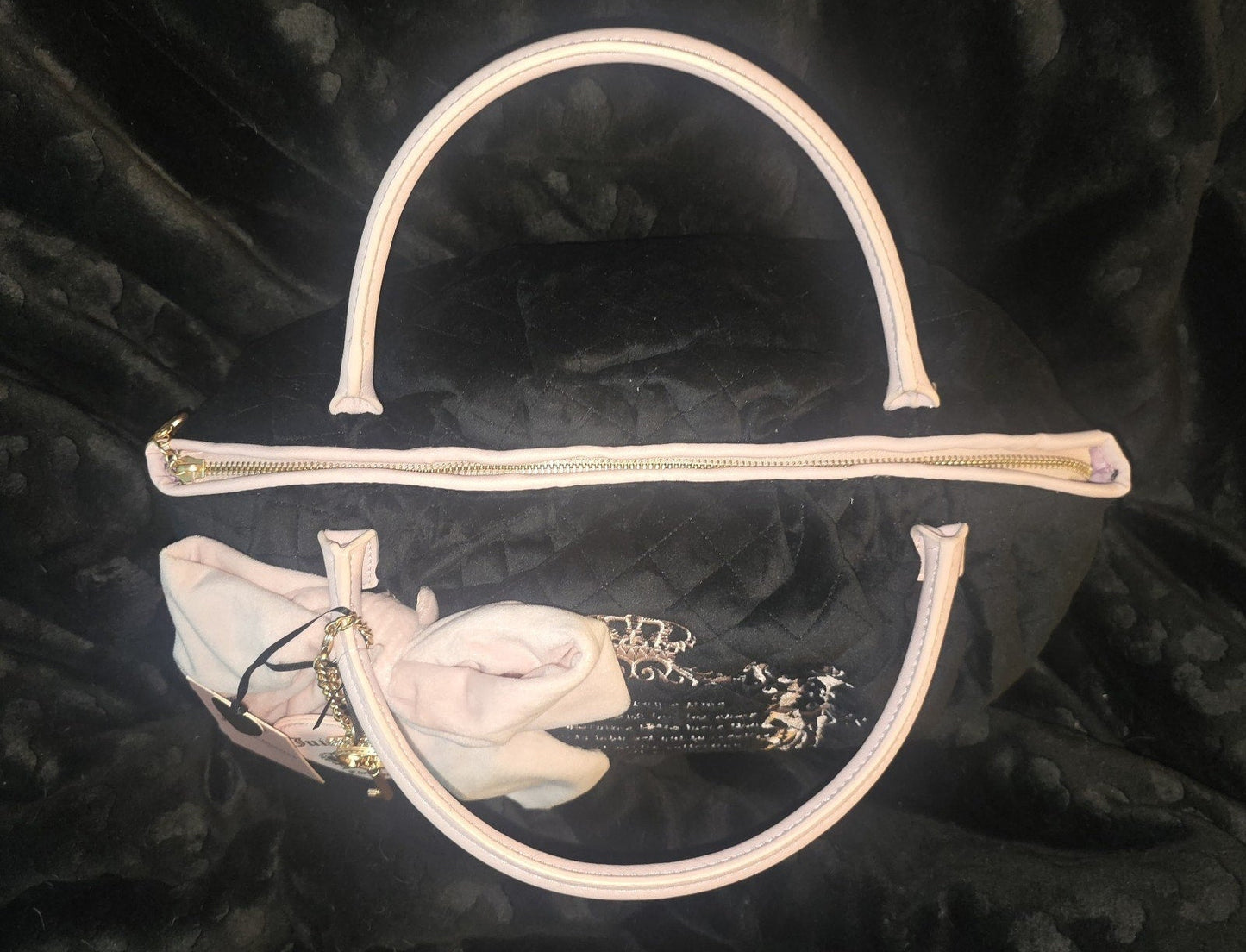 Juicy Couture Juicy Tale Bowler Bag & Wallet Set In Black Liquorice NWT Viral