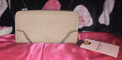 Juicy Couture Pecan Romance Satchel & Matching Wallet – Leather Bow Charm 👜