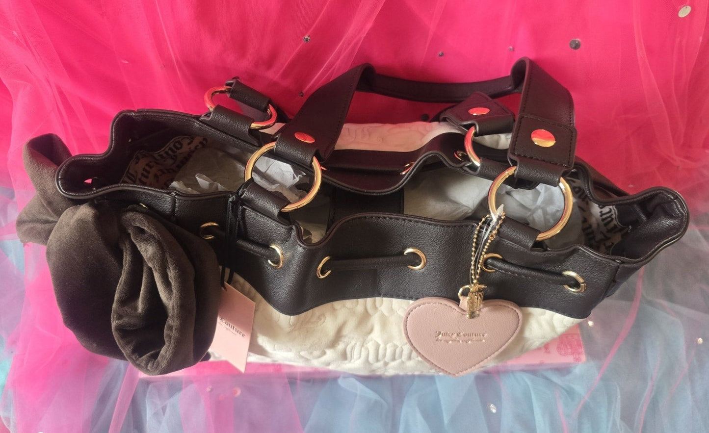 Juicy Couture Vintage Dreams Daydreamer Tote – Angel Chocolate Dusty Blush - Rare 🤍