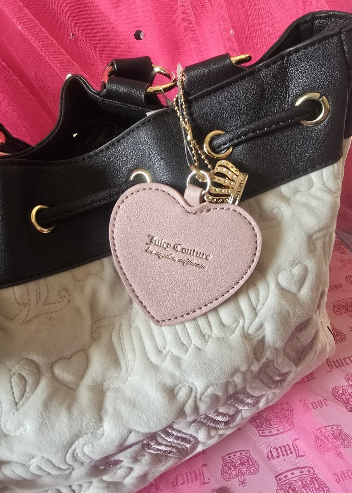 Juicy Couture Vintage Dreams Daydreamer Tote – Angel Chocolate Dusty Blush - Rare 🤍