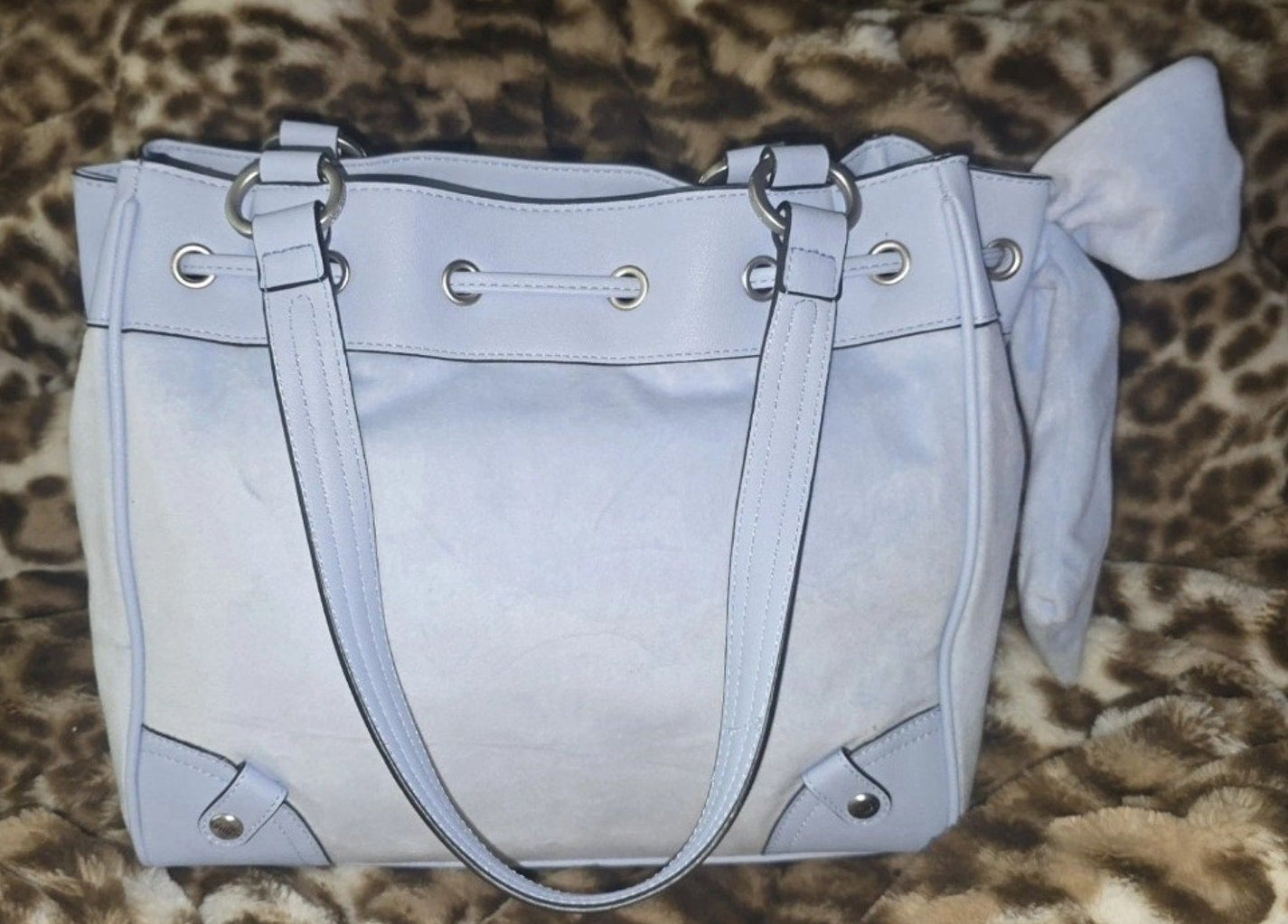 Juicy Couture Classic Lovers Daydreamer Tote Bag In Blue Star NWT VIRAL BOW