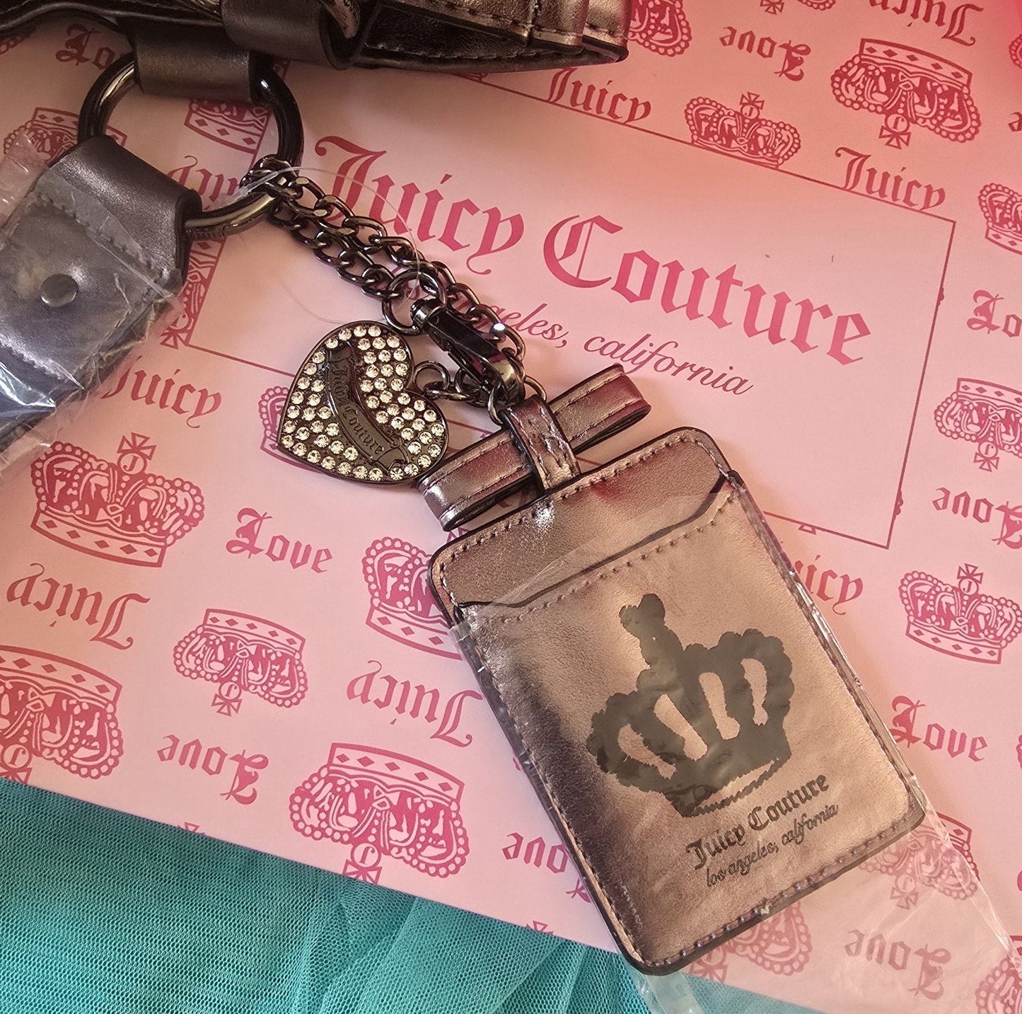 Juicy Couture Lover's Club Daydreamer Tote –  Black Liquorice & Gunmetal - Rare🖤