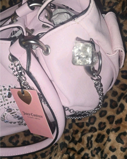 Juicy Couture Crown Satchel – Chiffon Pink Shoulder Bag