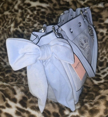 Juicy Couture Classic Lovers Daydreamer Tote Bag In Blue Star NWT VIRAL BOW