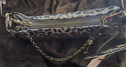 Von Dutch Grey Cheetah Shoulder Bag NWT Limited Edition Rare