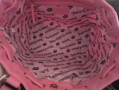 Juicy Couture Juicy Tale Daydreamer Tote Cherry Blossom Large Velour Y2K Fairy Shoulder Bag NWT