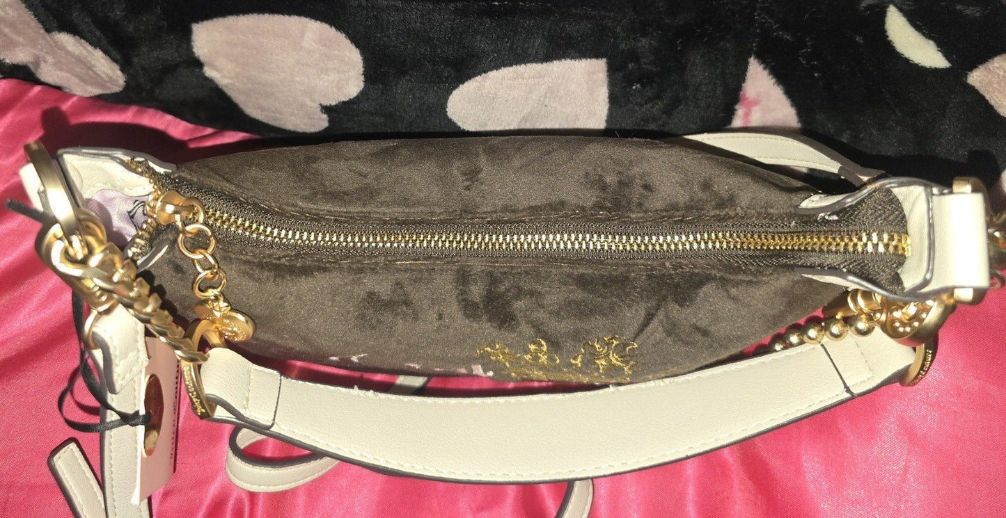 Juicy Couture Key to Juicy Shoulder Bag – Chocolate (Removable Crossbody Strap) 🍫