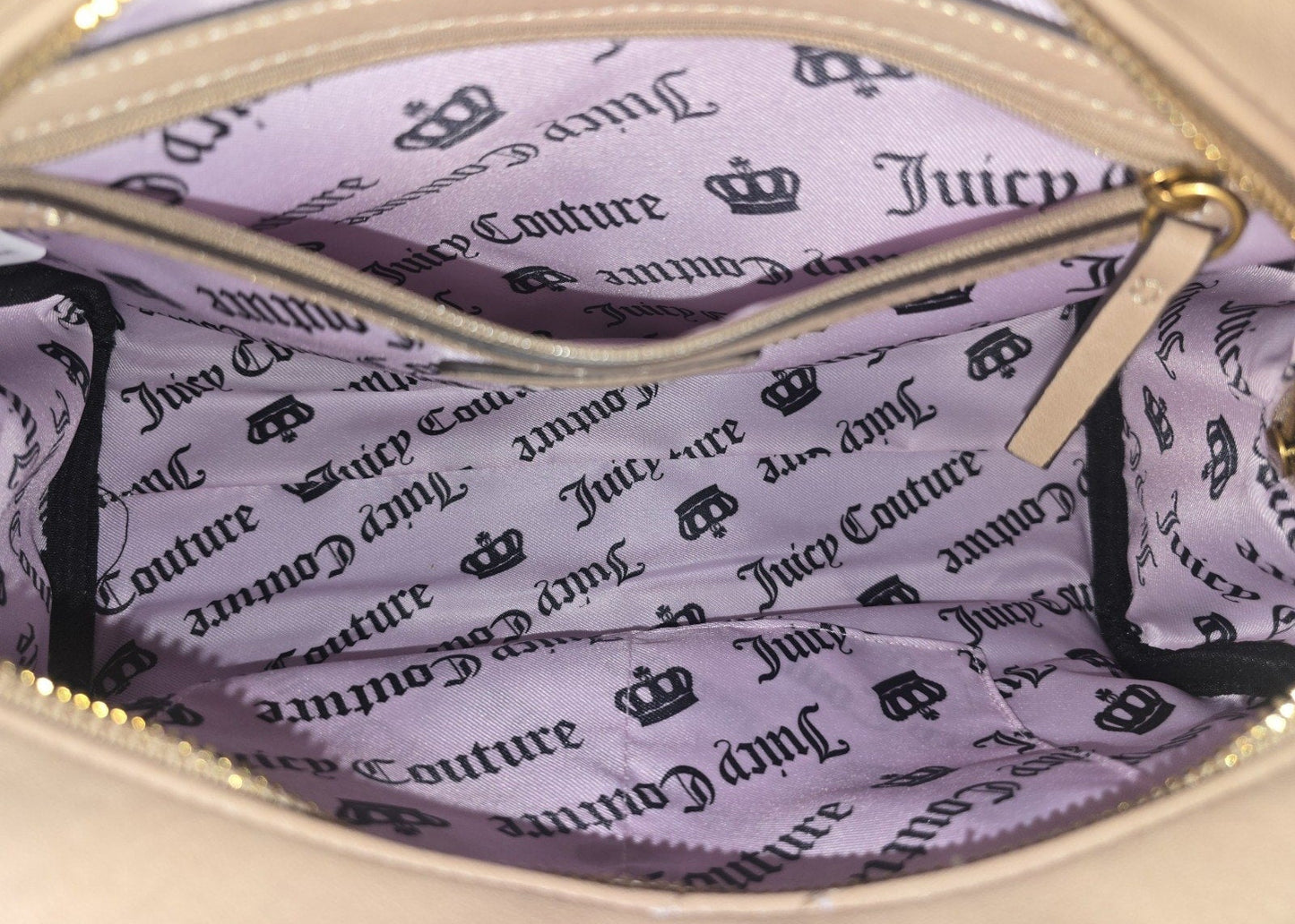 Juicy Couture Pecan Romance Satchel & Matching Wallet – Leather Bow Charm 👜