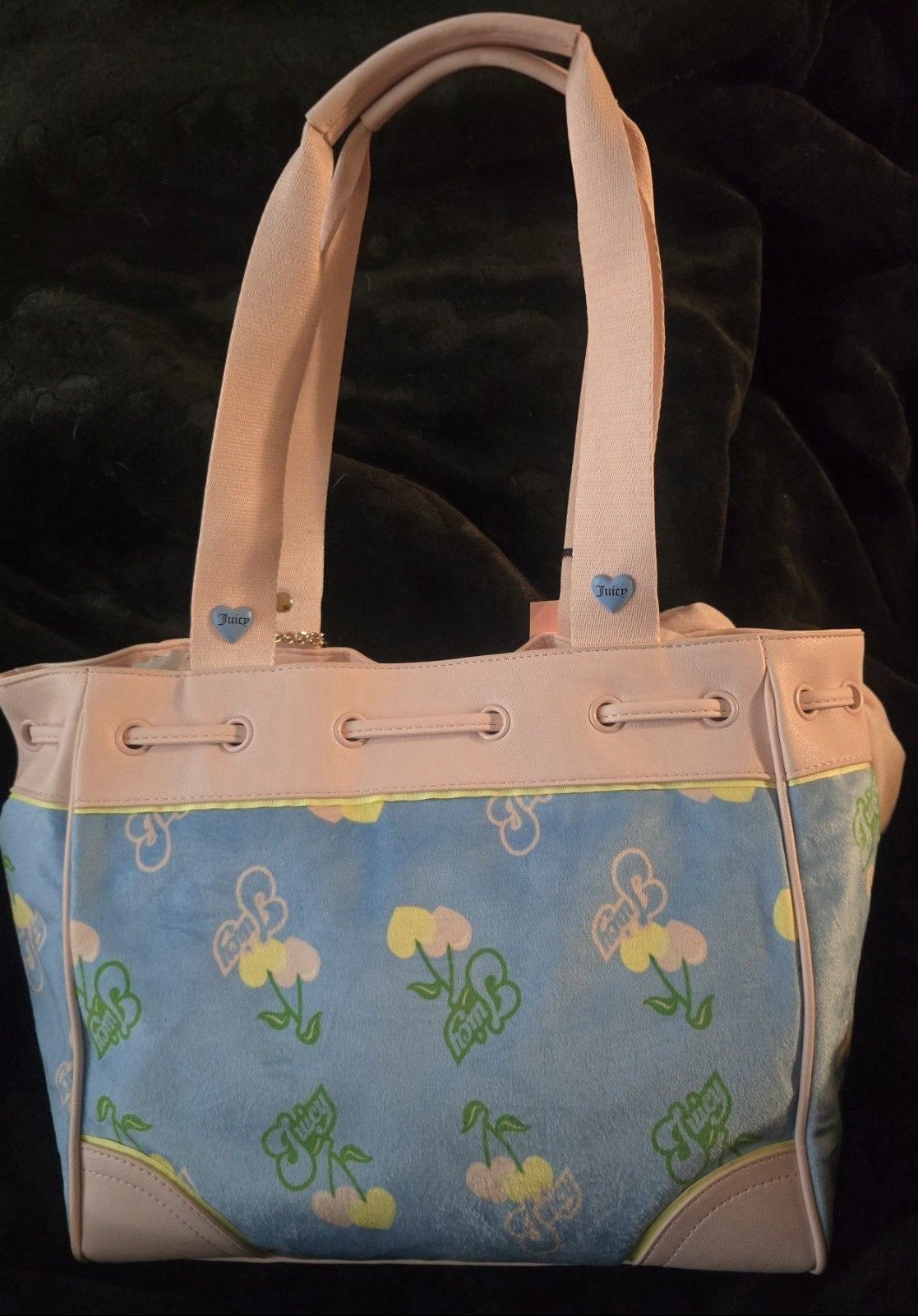 Juicy Couture Retro Cherry Daydreamer Tote Blue Gleam Multi Ultimate Set