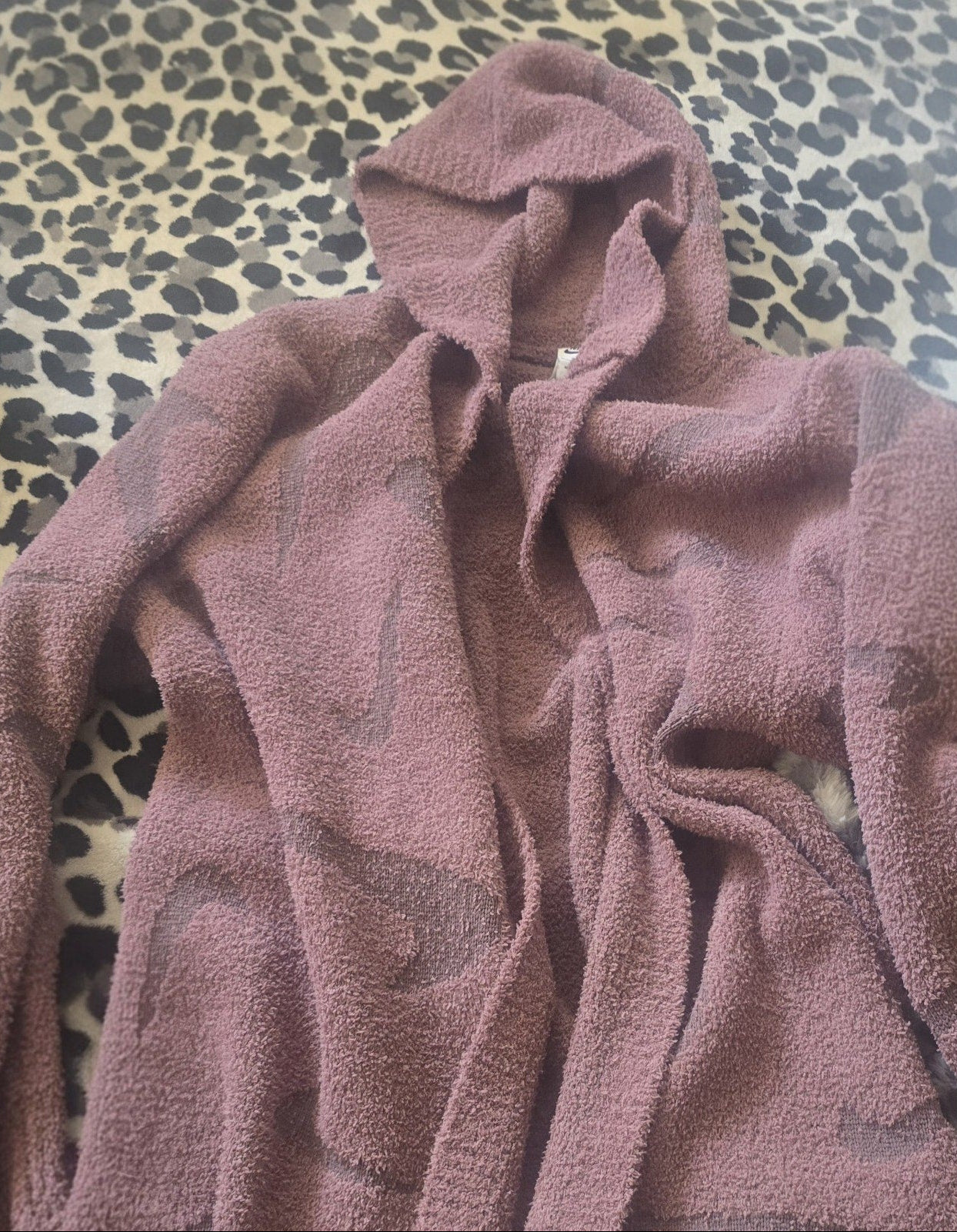 Nike Phoenix Oversized Fleece Long Cardigan – Red (Size Medium)