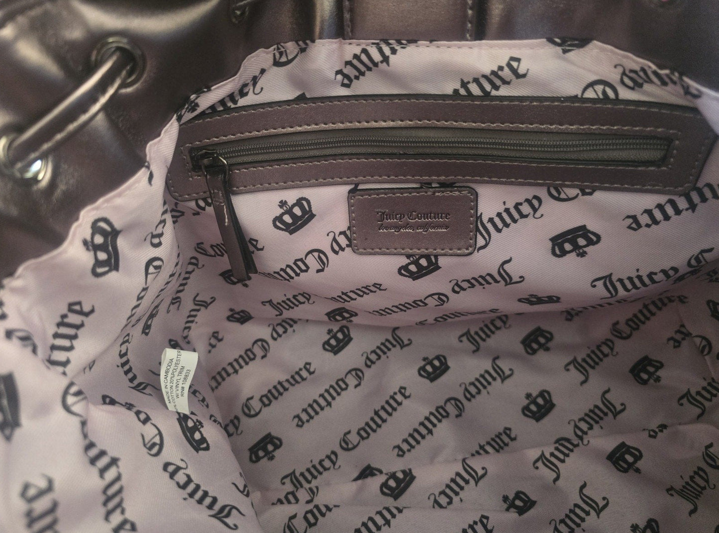 Juicy Couture Lover's Club Daydreamer Tote –  Black Liquorice & Gunmetal - Rare🖤