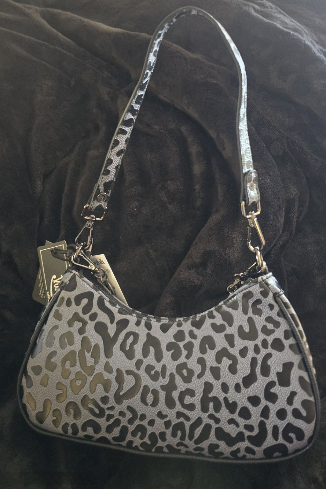 Von Dutch Grey Cheetah Shoulder Bag NWT Limited Edition Rare