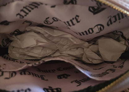 Juicy Couture Haunted Couture Pink Skull Double Zip Crossbody with Skull Pouch 💀