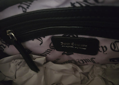 Juicy Couture Haunted Couture Double Zip Leather Crossbody – Black Spider Web 🕸️