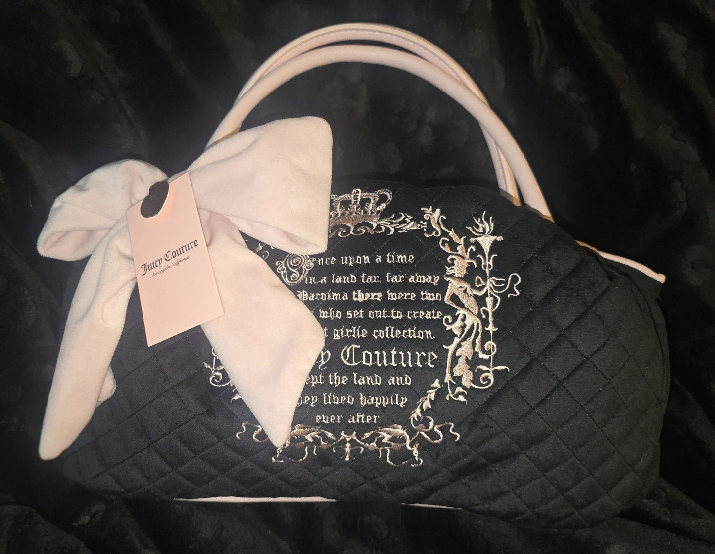 Juicy Couture Juicy Tale Daydreamer Bowler Bag In Black Liquorice NWT Viral