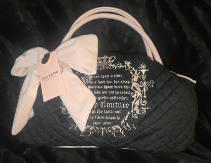 Juicy Couture Juicy Tale Daydreamer Bowler Bag In Black Liquorice NWT Viral
