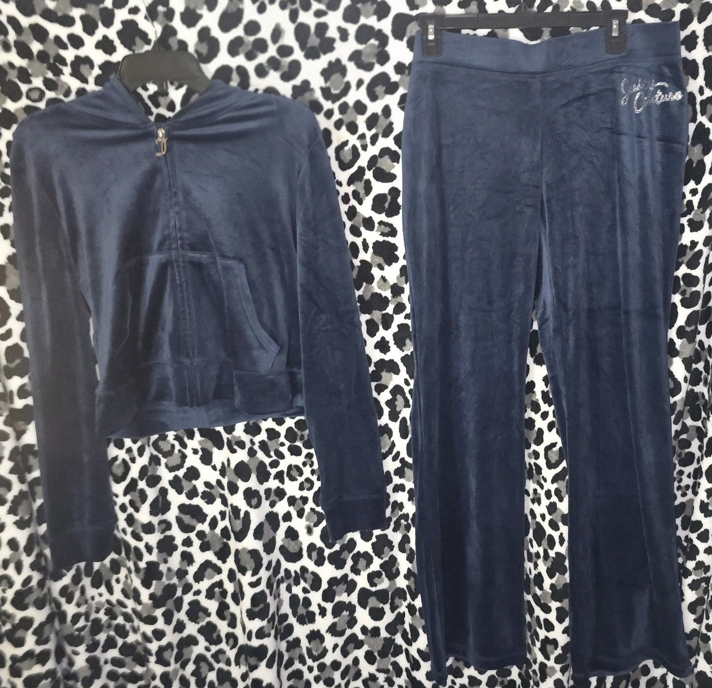 Juicy Couture OG Bling Velour Tracksuit Set – Regal Blue, Size Large (NWT) 💙