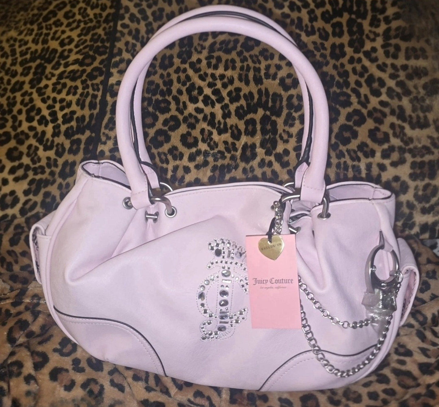 Juicy Couture Crown Satchel – Chiffon Pink Shoulder Bag